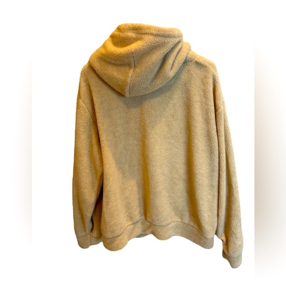 MADE MY LEMONADE ERNEST DOUDOU SWEATER BEIGE TEDDY HOODIE SIZE 44 (XL) - Picture 3 of 5